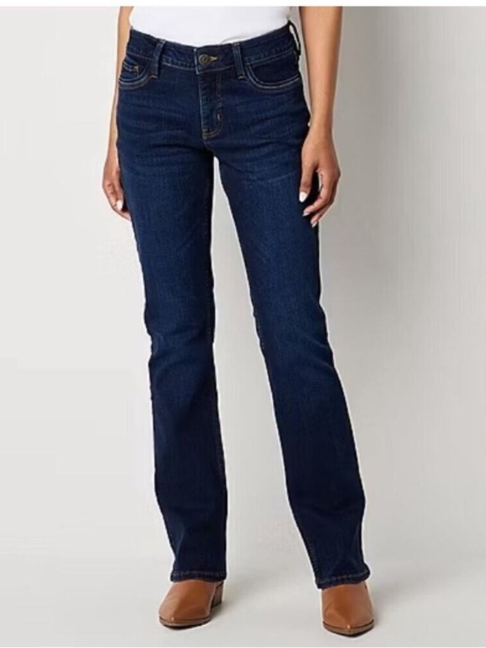 Liz Claiborne Classic Women's Slim Boot Cut Jeans - Dark Blue
